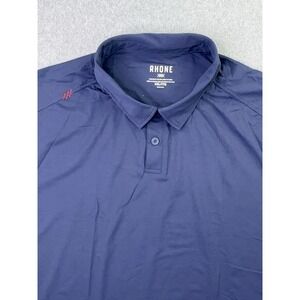 Rhone Delta Pique Polo Shirt Men's‎ Size XXL Performance Golf Preppy Sports Navy